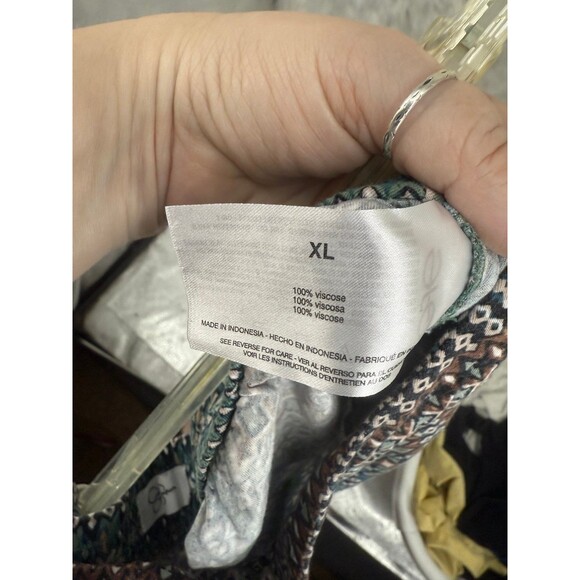 Jessica Simpson Boho Print Elastic Waist Pants Lounge, Casual Comfy XL Viscose - Picture 8 of 9